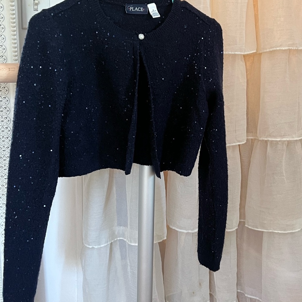 Place Navy Blue Shrug Sweater